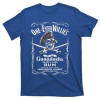 Vintage OneEyed Willy's Pirate Rum With Back Print Tee T-Shirt