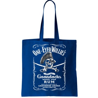 Vintage OneEyed Willy's Pirate Rum With Back Print Tee Tote Bag