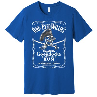 Vintage OneEyed Willy's Pirate Rum With Back Print Tee Premium T-Shirt