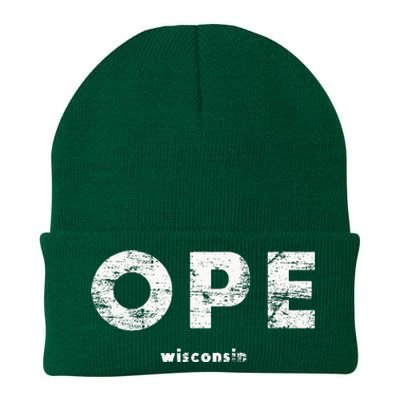 Vintage Ope Wisconsin T Up North Knit Cap Winter Beanie