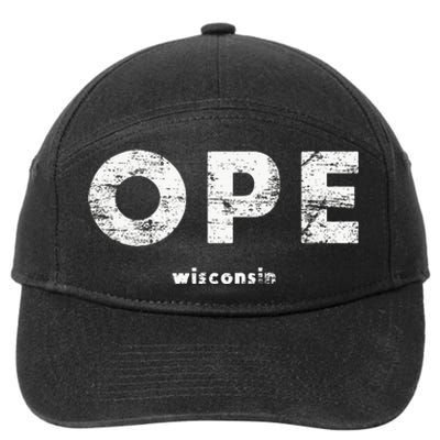 Vintage Ope Wisconsin T Up North 7-Panel Snapback Hat