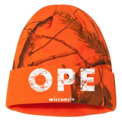 Vintage Ope Wisconsin T Up North Kati Licensed 12" Camo Beanie