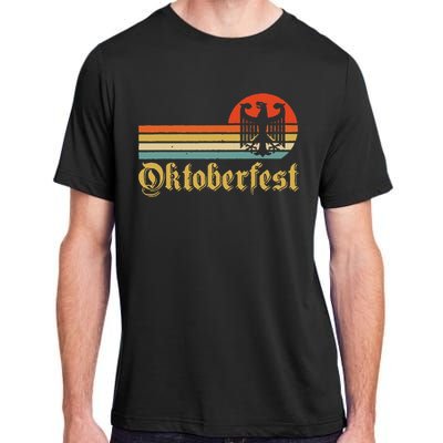 Vintage Oktoberfest Women German Flag Beer Drinking Adult ChromaSoft Performance T-Shirt