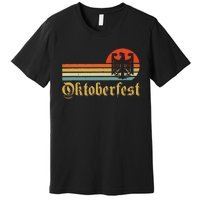 Vintage Oktoberfest Women German Flag Beer Drinking Premium T-Shirt