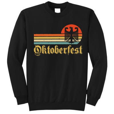 Vintage Oktoberfest Women German Flag Beer Drinking Tall Sweatshirt