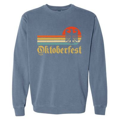 Vintage Oktoberfest Women German Flag Beer Drinking Garment-Dyed Sweatshirt