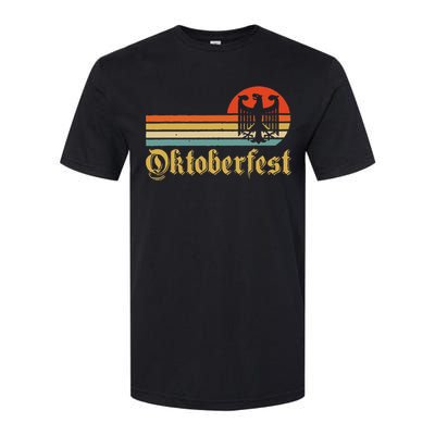 Vintage Oktoberfest Women German Flag Beer Drinking Softstyle CVC T-Shirt