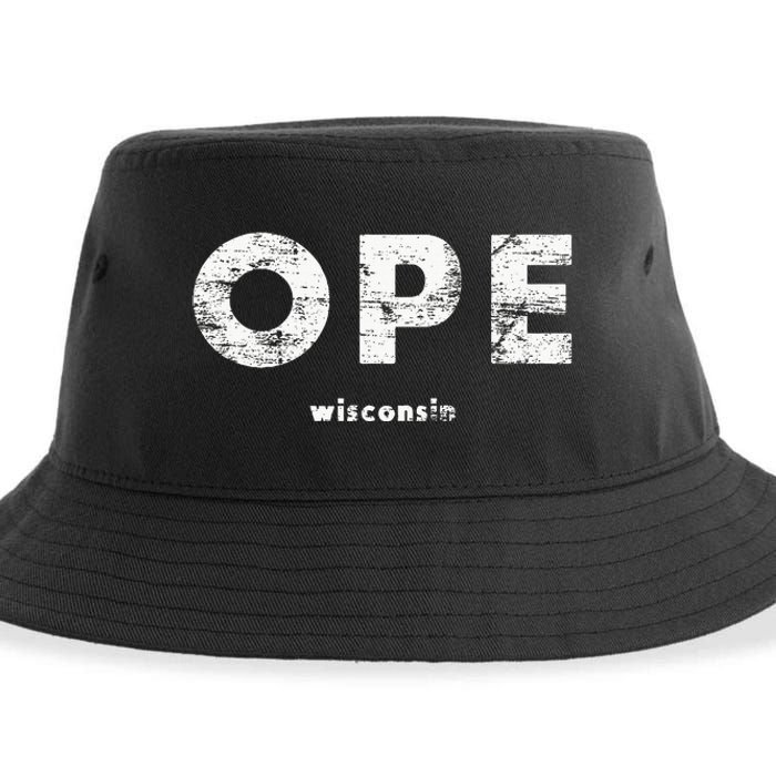 Vintage Ope Wisconsin T Up North Sustainable Bucket Hat