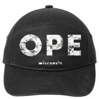 Vintage Ope Wisconsin T Up North 7-Panel Snapback Hat