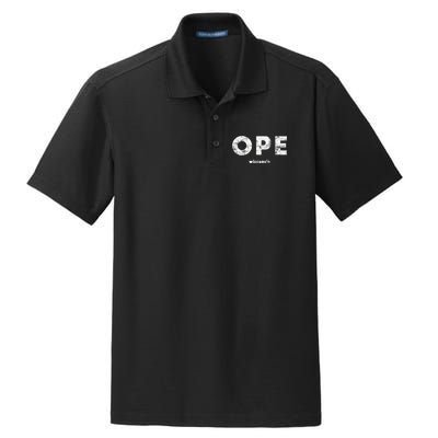 Vintage Ope Wisconsin T Up North Dry Zone Grid Polo