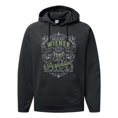 Vienna Original Year Of Birth 2002 Vienna Performance Fleece Hoodie