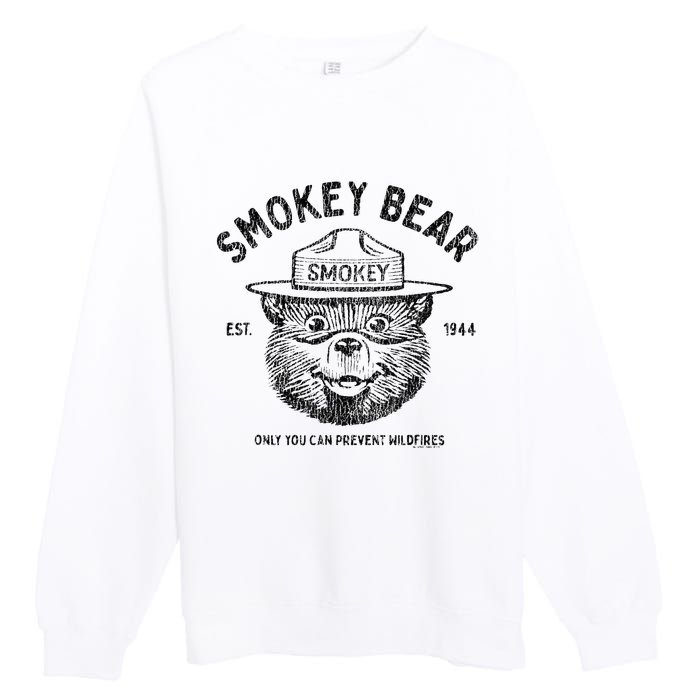 Vintage Only You Can Prevent Wildfires Premium Crewneck Sweatshirt