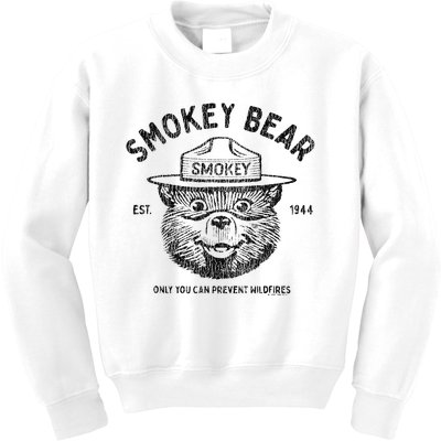 Vintage Only You Can Prevent Wildfires Kids Sweatshirt