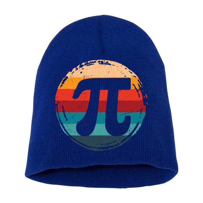 Vintage Pi 3 14 Pi Number Symbol Math Science Gift Short Acrylic Beanie