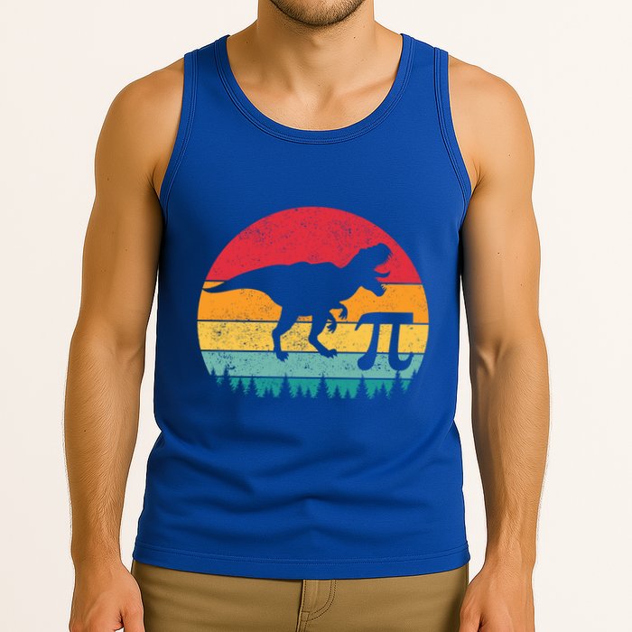 Vintage Pi 3 14 Dinosaur Funny Math Lover Nerd Geek Pi Day Gift Tank Top