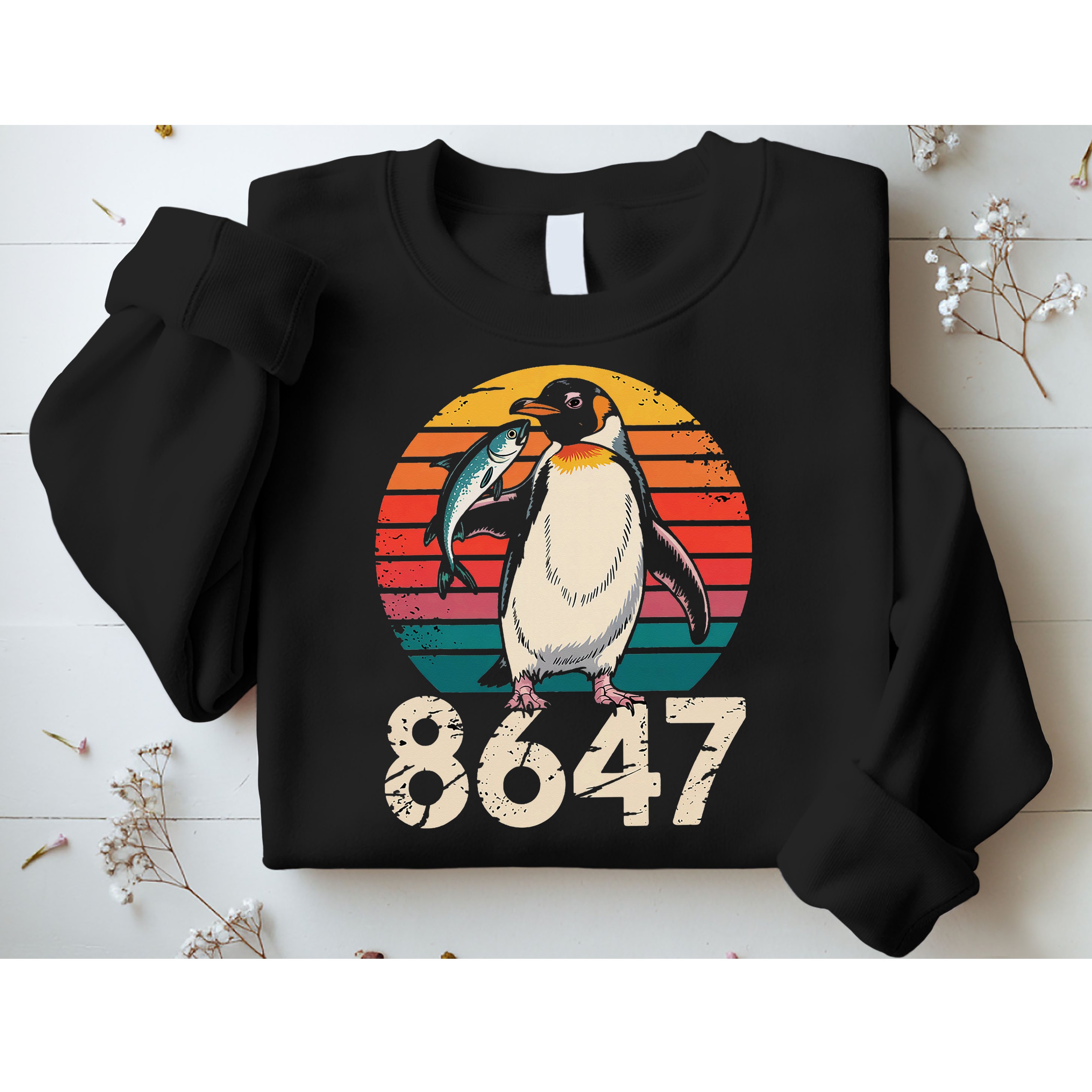 Vintage Penguin 86 47 Protest - 8647 Penguin Anti Trump Sweatshirt