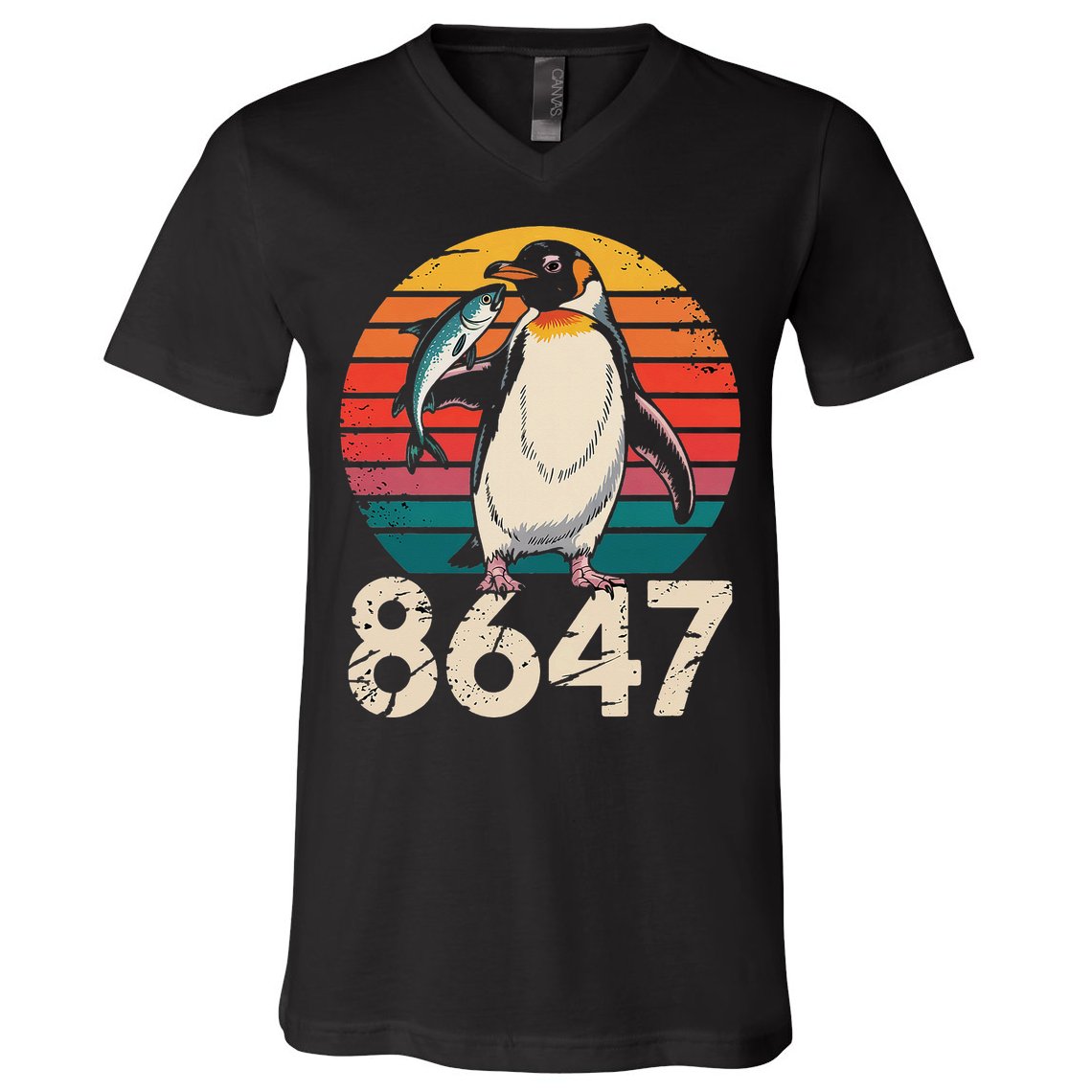 Vintage Penguin 86 47 Protest - 8647 Penguin Anti Trump V-Neck T-Shirt