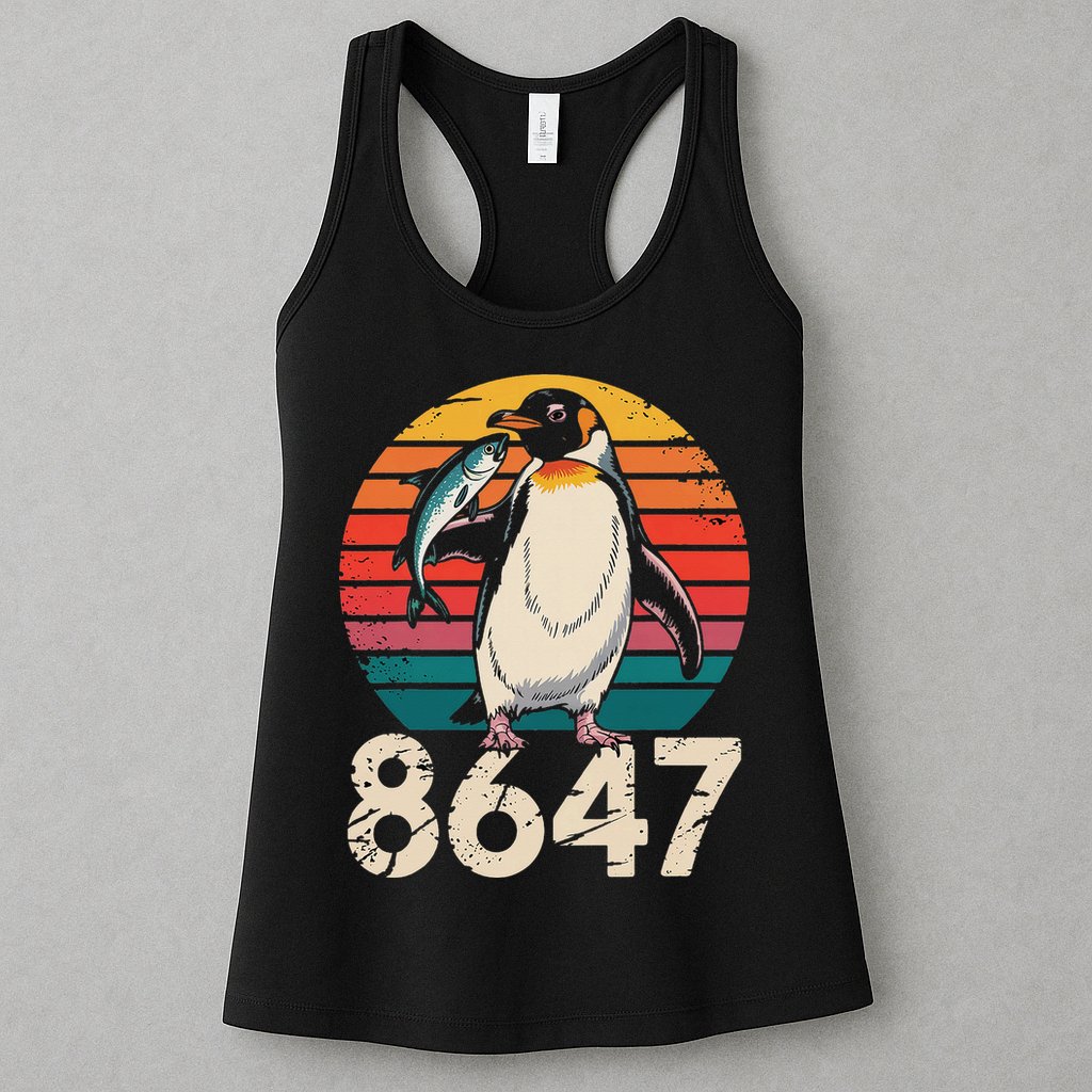 Vintage Penguin 86 47 Protest - 8647 Penguin Anti Trump Womens Tank Top