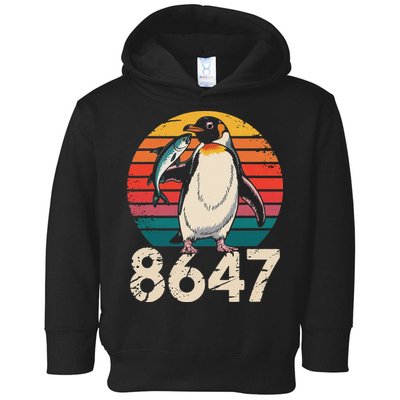 Vintage Penguin 86 47 Protest - 8647 Penguin Anti Trump Toddler Hoodie