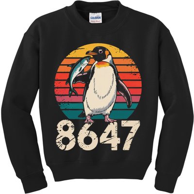 Vintage Penguin 86 47 Protest - 8647 Penguin Anti Trump Kids Sweatshirt