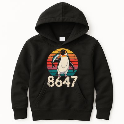 Vintage Penguin 86 47 Protest - 8647 Penguin Anti Trump Kids Hoodie