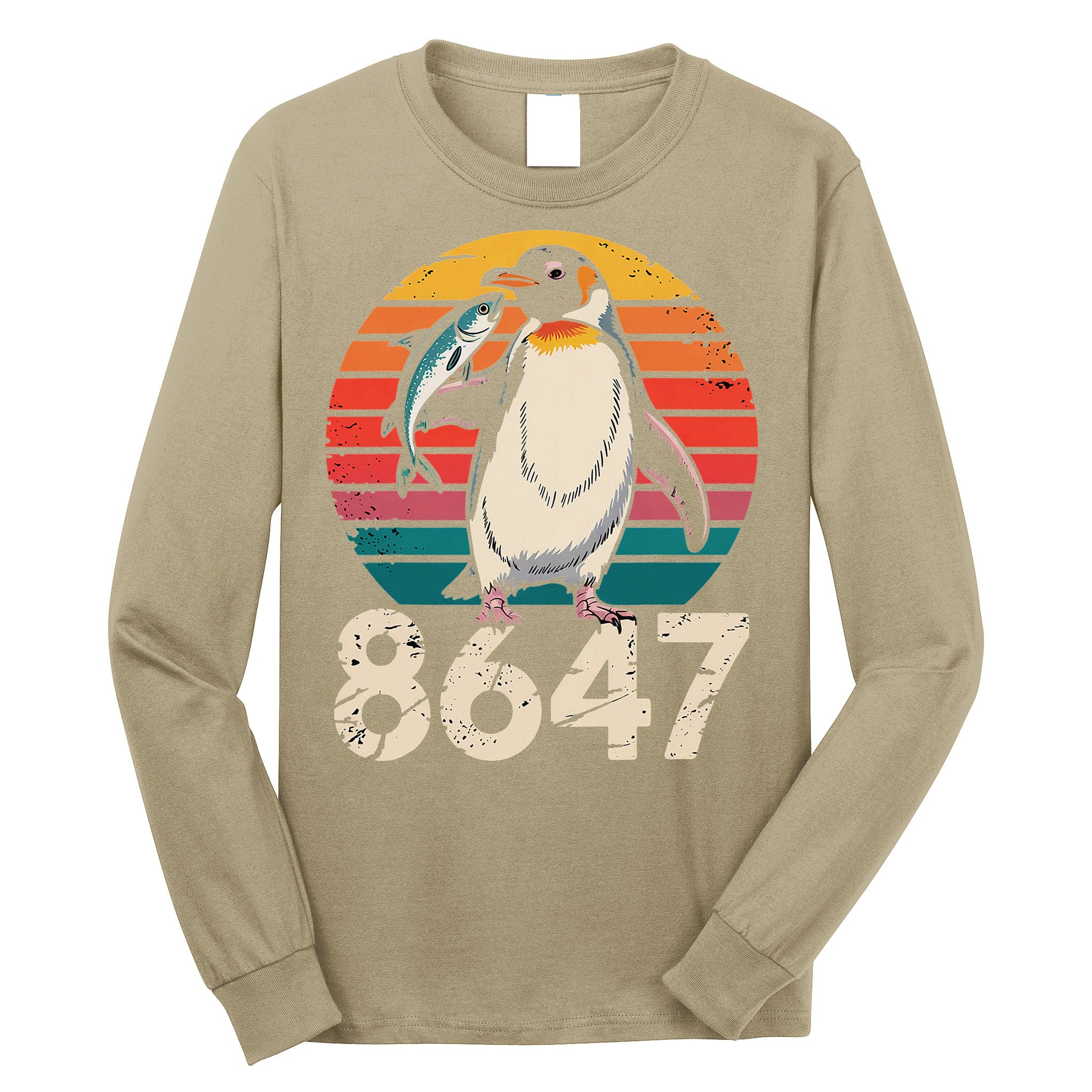 Vintage Penguin 86 47 Protest - 8647 Penguin Anti Trump Long Sleeve Shirt