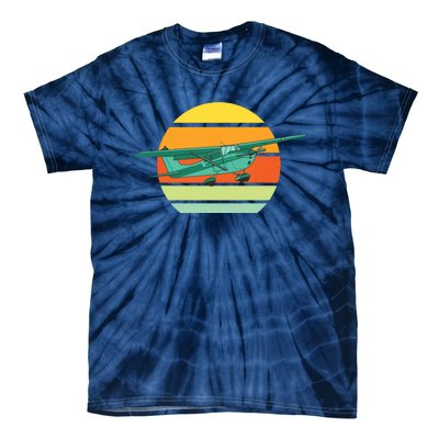 Vintage Pilot Aviation Airplane Light Retro Aircraft Tie-Dye T-Shirt