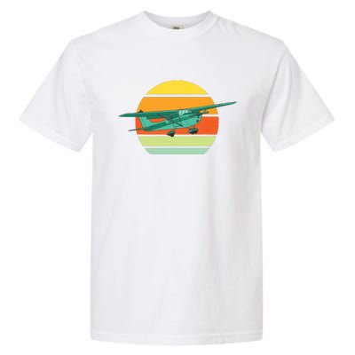 Vintage Pilot Aviation Airplane Light Retro Aircraft Garment-Dyed Heavyweight T-Shirt