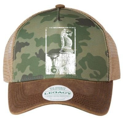 Vintage Pawn And Knight Shadow Chess Legacy Tie Dye Trucker Hat