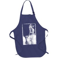 Vintage Pawn And Knight Shadow Chess Apron