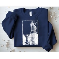 Vintage Pawn And Knight Shadow Chess Sweatshirt