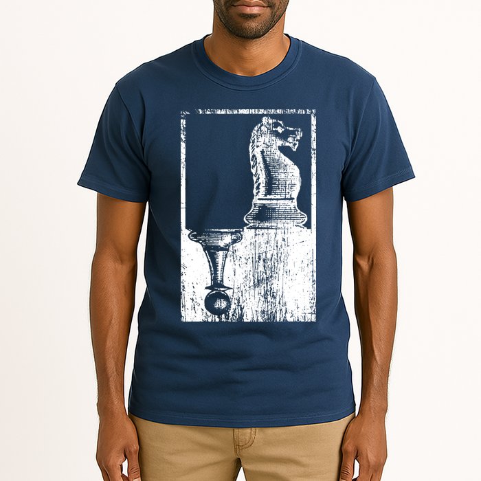 Vintage Pawn And Knight Shadow Chess Tall T-Shirt