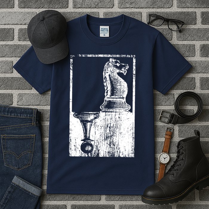 Vintage Pawn And Knight Shadow Chess Tall T-Shirt
