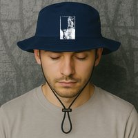 Vintage Pawn And Knight Shadow Chess Bucket Hat