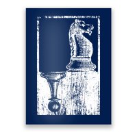 Vintage Pawn And Knight Shadow Chess Poster