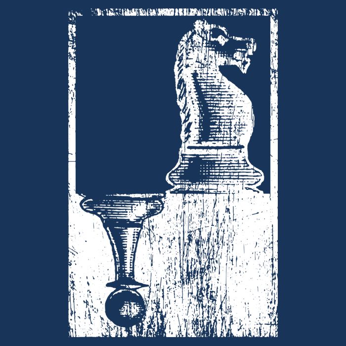 Vintage Pawn And Knight Shadow Chess Poster