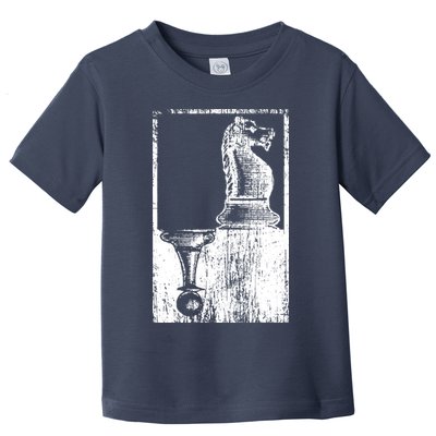Vintage Pawn And Knight Shadow Chess Toddler T-Shirt