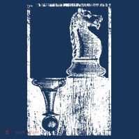 Vintage Pawn And Knight Shadow Chess Kids T-Shirt