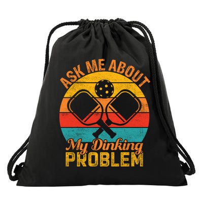 Vintage Pickleball Ask Me About My Pickleball Gift Drawstring Bag