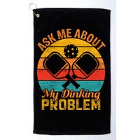 Vintage Pickleball Ask Me About My Pickleball Gift Golf Towel