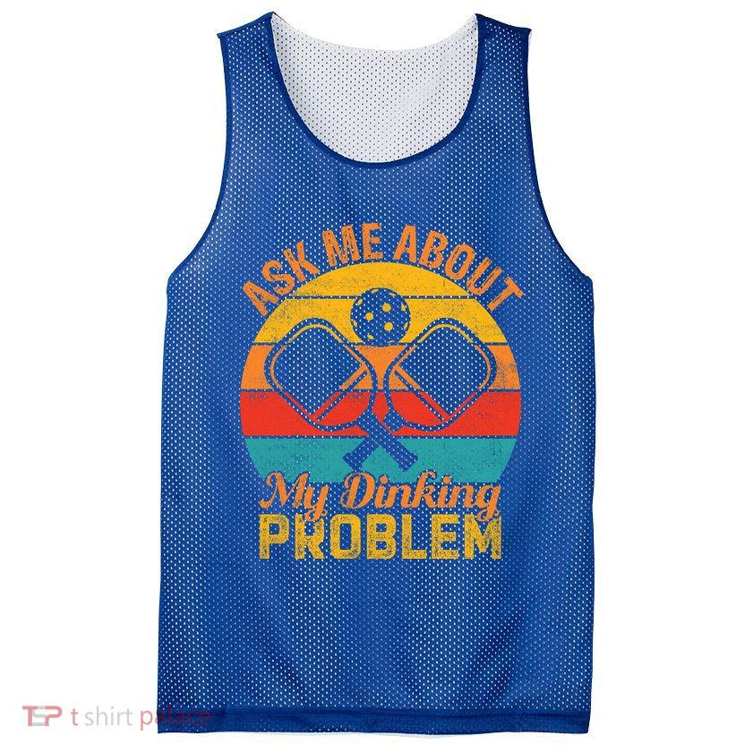 Vintage Pickleball Ask Me About My Pickleball Gift Mesh Reversible Basketball Jersey Tank