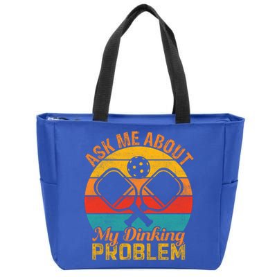 Vintage Pickleball Ask Me About My Pickleball Gift Zip Tote Bag