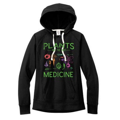 Vegan Plants Are The Best Medicine WFPBD Plant Based Women's Fleece Hoodie