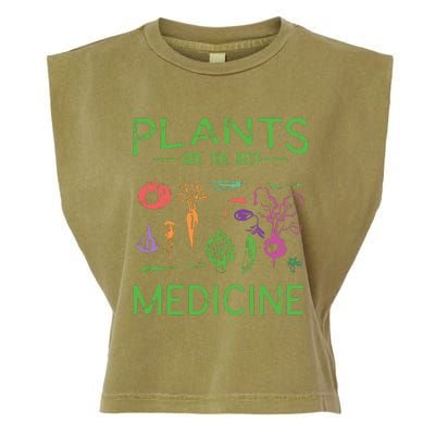 Vegan Plants Are The Best Medicine WFPBD Plant Based Garment-Dyed Women's Muscle Tee