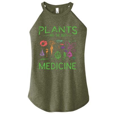 Vegan Plants Are The Best Medicine WFPBD Plant Based Women's Perfect Tri Rocker Tank