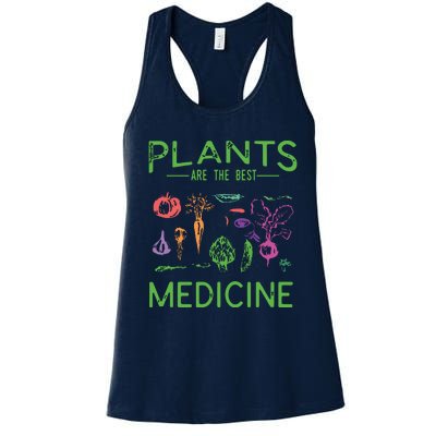 Vegan Plants Are The Best Medicine WFPBD Plant Based Women's Racerback Tank