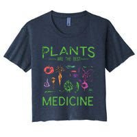 Vegan Plants Are The Best Medicine WFPBD Plant Based Women's Crop Top Tee