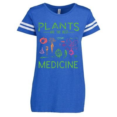 Vegan Plants Are The Best Medicine WFPBD Plant Based Enza Ladies Jersey Football T-Shirt