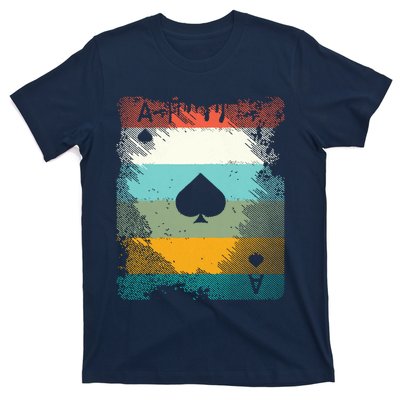 Vintage Poker Ace Of Spades Retro Cards T-Shirt