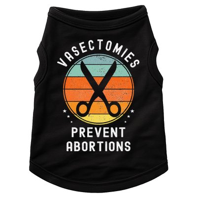 Vasectomies Prevent Abortions Retro Pro Choice Funny Novelty Doggie Tank